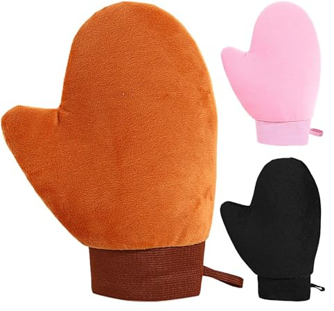 3pcs Selbstbräuner Handschuh, Bräunungshandschuh, Self Tanning Mitt Selbstbräuner Rücken Applikator Für Selbstbrä Uner Spray, SelbstbräUner Mousse, Tanning Oil, Tanning Water