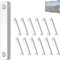 12 fibbie magnetiche di fissaggio per zanzariere per finestre, clip adesive senza foratura, per schermi e tende a rete, colore: bianco