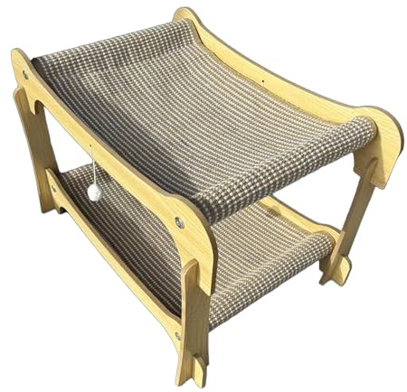 Calcini: Wandpred-Karton, Zubehör für leichte Tiere, bequemer Ruheplatz, Mehrzweck-Spielbrett, modernes und funktionales Design | kleine mittelgroße Kätzchen, einfache Demontage