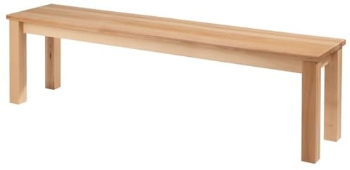 Home4You Sitzbank - 160 x 35 cm - Braun - Kernbuche massiv lackiert