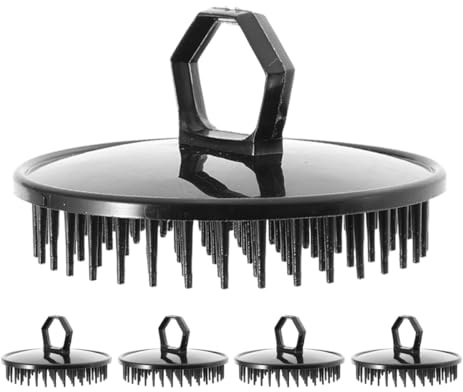 Ipetboom 5 Stück Leichte Kopfhautmassagebürsten aus Kunststoff Kleine Shampoo Bürsten für Reisen Haarpeeling und Schuppenentfernung Praktisches Kopfhautmassagegerät
