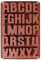 Molde Jabón profesionales 26 letras – Extra Estable de silicona molde color Chocolate Forma 34 * 22.5 * 2.5 cm