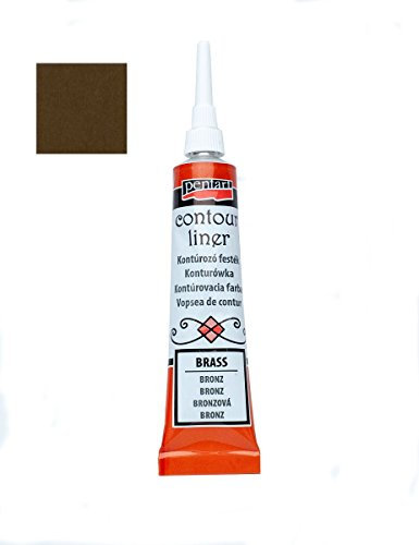 Zita's Creative Konturenfarbe universell 20ml - bronze, Konturenpaste, Bastelfarbe, Acrylfarbe