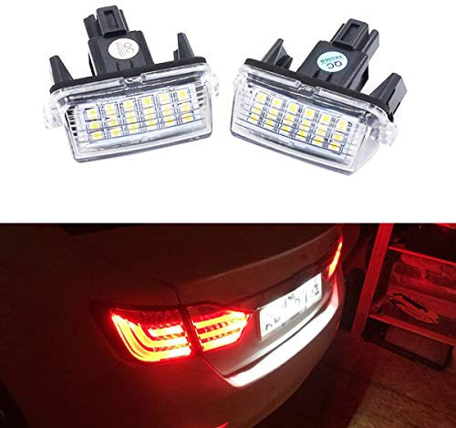 GOFORJUMP 2pcs Error Free Car License Plate Lights LED Number Lamps 12V for T/oyota C/orolla C/amry Y/aris P/rius V/itz A/vensis