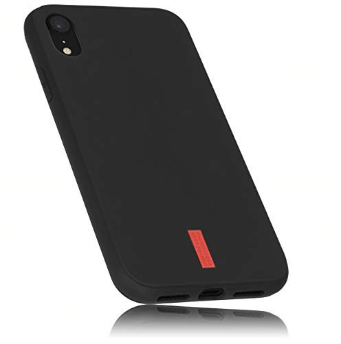 mumbi Hülle kompatibel mit iPhone XR Handy Case Handyhülle, schwarz mit rotem Streifen