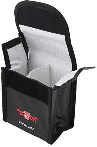YINETTECH Explosionsgeschützter Akku LiPo Safe Storage Protection Guard Bags Pouch Sack Kompatibel mit DJI Mavic 2 Pro Zoom Drohne, S/M/L, Schwarz , M, Modern