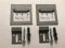 Set mit je 2x Bild-Halter mit Öse 70x70mm & Z-Haken selbstklebend Abstandshalter Glas Schild Bilder PVC Edelstahl Schild Acrylglas
