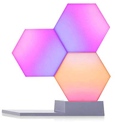 Cololight LED Panels (3er Pack) - Intelligente wechselnde Stimmungsbeleuchtung mit 16 Millionen RGB-Farben, funktioniert mit Alexa und Google Assistant, Polycarbonat, weiß