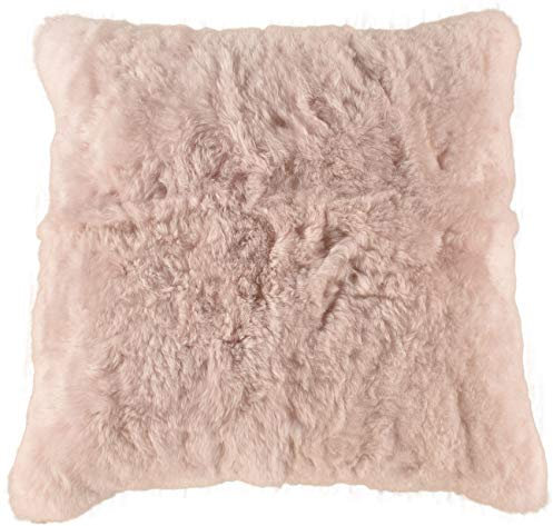 generisch Lammfell Bodenkissen Pouf 80 x 80 cm zart Rosa aus echtem Island Lammfell von KUHFELLE online