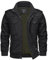 TACVASEN Herren Übergangsjacke Leichte Baumwolljacke Stehkragen Fliegerjacke Frühling Jacke Blouson für Männer, (XXL, Schwarz)