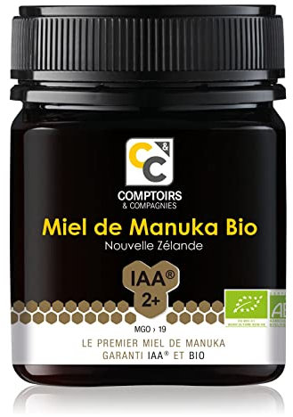 COMPTOIRS ET COMPAGNIES - Miel de Manuka Bio et Actif - IAA2+ (MGO19+) - Origine Nouvelle Zélande - 250g