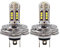 Ruiandsion 2pcs R2 P45T LED Headlight Bulb 10-30V 25SMD Chips Super Bright 6000K White High Low Beam Headlamp