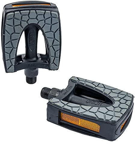 XLC Kinder-/Jugendpedal, schwarz/grau, 9/16,Reflektor