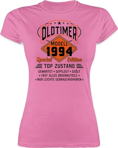 Shirt Damen - 30. Geburtstag - Oldtimer Modell 1995 - schwarz - S - Rosa - 1992 Frauen Tshirt 30th Birthday Woman t-Shirt 30 1993 Shirts Frau persönliche Geschenke 30.Geburtstag t-Shirts t