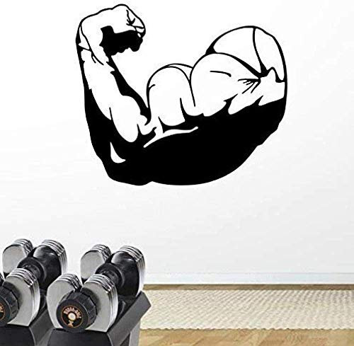 Mode Wanddekoration Aufkleber Auto Fitnessstudio Aufkleber Fitness Arm Abziehbilder Fitness Poster Fitnessstudio Aufkleber 58X67Cm