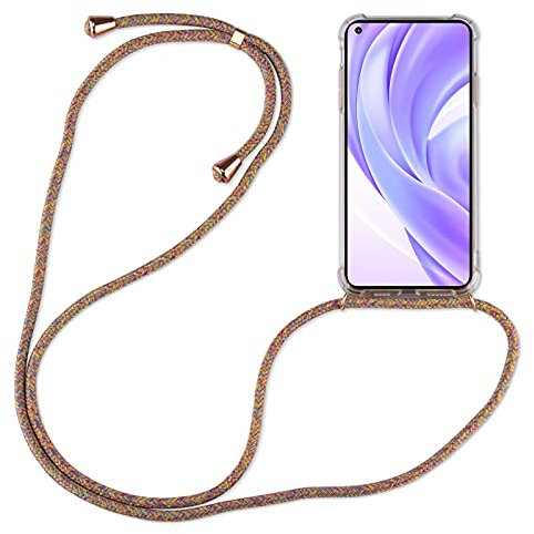 betterfon Hülle Kompatibel mit Xiaomi Mi 11 Lite | Handykette Smartphone Halskette Hülle mit Band | Handyhülle mit Kordel zum Umhängen Kompatibel für Mi 11 Lite | Rainbow