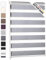 Blumtal Doppelrollo 100 x 155-195cm - Klemmfix Rollo, Rollos für Fenster ohne Bohren, Klemmrollo für Fenster & Türen, Seitenzugrollo, Hellgrau
