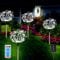 AcaJoe Solar Gartenleuchten für den Außenbereich 4er-Pack 480 LED Feuerwerk Landschaftspfad Solarbetriebene Lichterkette wasserdicht 8 modi mit Fernbedienung für Weihnachtsfeier (Warmweiß)