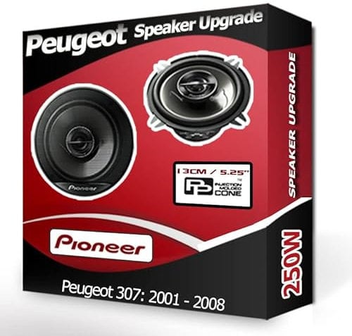 307 Speaker upgrade Rear Door Pioneer car speakers 5.25 13cm 250W