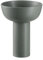 blomus Vase MIYABI | Blumenvase aus Steingut Grün| Dekovase Farbe Agave Green | Größe L | 17L x17B x 21H cm
