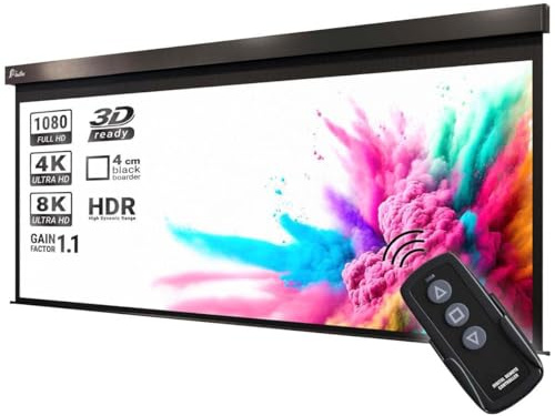 Pantera | Motor-Leinwand | 108 Zoll | 240 x 135 cm | 16:9 | Elektrisch | 4K/8K Ultra HDR 3D | Elektrische Beamer Leinwand | Projektions-Bildschirm | Projektor Leinwand | Knitterfest