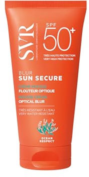 SVR - Sun Secure Blur SPF50+ Sans Parfum - Crème mousse solaire effet flouteur – Très haute protection UVA, UVB, infrarouge & lumière visible – Peaux sensibles – Niacinamide, Vitamine E – 50 ml