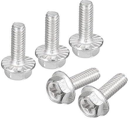 sourcing map 10 Stück Linsenkopfschraube, Flanschschraube, M4 x 12mm Sechskantschraube, Innensechskan M3 Schraubent, Vollgewinde Edelstahlschrauben, Edelstahl V2A, für Heimwerker, Silber