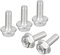 sourcing map 10 Stück Kreuzschlitz Sechskant Flansch Bolzen M4x12mm 304 Edelstahl Sechskant Kopf Maschinen Bolzen