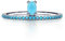 Bellitia Jewelry Damen Türkis Ring 925 Sterling Silber Ring mit Blauer Stein, Stapelbarer Verlobungsringe Eheringe Trauringe Bandring