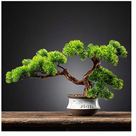 Künstliche Pflanze für den Innenbereich, künstliche Kiefer und Zypresse, künstlicher Bonsai-Baum, Wohnzimmer, Hoteleingang, Dekoration, Ornamente, chinesischer künstlicher Baum, Topfpflanzen in