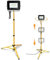Jiubiaz Baustrahler LED mit Stativ, 20W Arbeitsstrahler 1700LM Bauscheinwerfer 6000K Kaltweiß, Höhenverstellbar Stativ und 1m Kabel, IP66 Wasserdicht Baulampe Schuppen (kein Stecker)