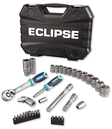 Eclipse Professional Tools ESS34PS ¼” & ⅜” 34 Piece Square Drive Socket Set (Metric)