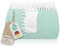 Gräfenstayn Premium Tagesdecke mit Fransen - 100% Baumwolle - 150 x 200 cm - Fischgrätenmuster Sommerdecke - Baumwolldecke als Bett-Überwurf, Couch-Überwurf, Sofa-Decke (Mint)