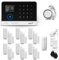 HUXGO® HXA003 Funk Alarmanlage Set WiFi + GSM 4G mit Sirene | Alarm System mit Bewegungsmelder, 12x Tür- Fenstersensor, Fernbedienung | Wohnmobil Alarmanlage | Smart Home Security