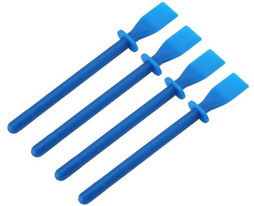 4 Stück Flexibler Lederkleber Spreider, Kleberschichtblatt Plastikfarbe Schaber Plastikkleber Kleber Kleber Applikator Pinsel Handheld Abstrich Kleber Spatel, Blau