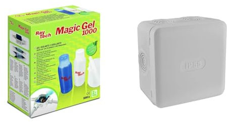 Raytech Magic Gel 1000 & Boite de Derivation Electrique - Etanche Exterieur - IP55 85X85 - Debflex - 718806 - Polypropylène, Gris