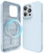 oakxco Custodia Magnetica Silicone per iPhone 15 Pro Cover, Compatibile con Ricarica Wireless Magsafe, Sottile Gel di Gomma Morbida, Carina e Trendy Copertura Rigida, Azzurro