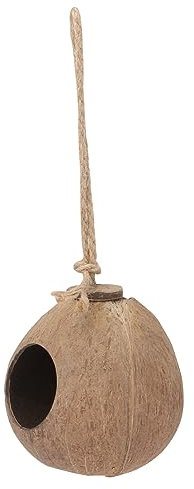 HANABASS 1Stk Kokosnussvogelnest zimmervoliere vogelhäuser für draußen Papagei hängende Hängematte Vogelhäuschen für draußen Vogelfütterer Papageienspielzeug Vogelbrutnest Gartendekoration
