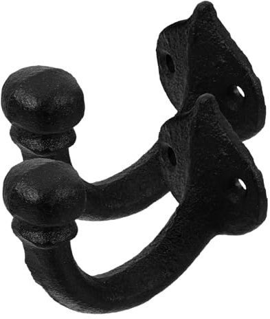 GREENADSCAPE 2pcs Vintage Cast Iron Wall Hooks Decorative Coat Hangers for Home Storage Unique Antique Design for Bedrooms Kitchens and Bathrooms Sturdy and Space-Saving
