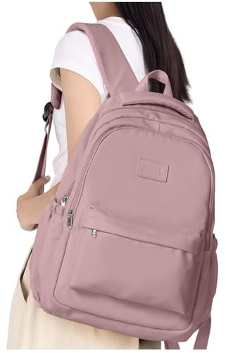 HYC00 School Backpack for Girls Boys Schoolbag Lightweight School Bag for Girls Teen Casual Travel Daypacks College Backpack Women Waterproof Laptop Rucksack Bag for Women Work Bags Bookbag,Pink