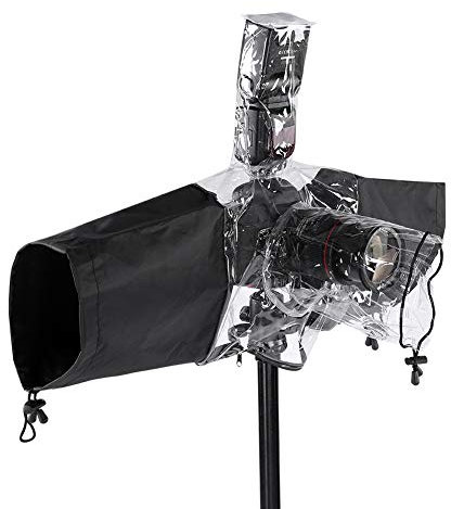 Camera Rain Cover, Waterproof & Weatherproof Camera Rain Cover with Double Zippers for DSLR, Compact Design for Professional Use