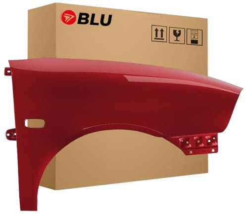 BLU Kotflügel Passend für Seat Ibiza Cordoba (6L - III 3. Generation) LS3X Rechts Rot | 2002-2008 | Vorderseite Vorne | Lackiert | Einbaufertig