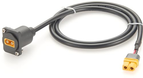 Plinkwirekb D-Typ XT60-Verlängerungskonverterkabel, Stecker xt60 einbaubuchse auf Buchse, XT60 XLR-Chassis-Panel-Montagekabel für RC-Lipo-Akku, FPV-Drohne (0,9 m)