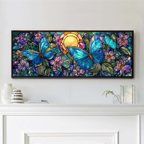 VAIIEYO DIY Grande Tamaño Diamond Painting Mariposa, Diamond Painting Adultos Animal, 5D Pintura Diamante, Diamond Art Diamante de Bordado Manualidades para decoración 30X80cm