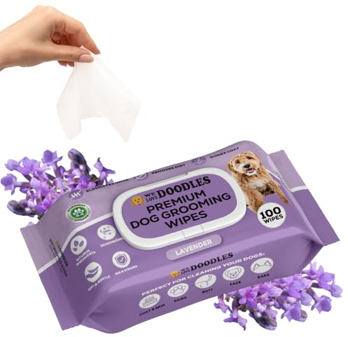 We Love Doodles Dog Grooming Wipes Lavender 1 Pack (100 Count)