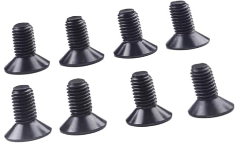 Tornillos de montaje de cala de acero for sistemas de pedales autoblocantes SPD, pernos negros for zapatillas de ciclismo, compatibles con pedales automáticos de bicicleta de montaña (paquete de 8)