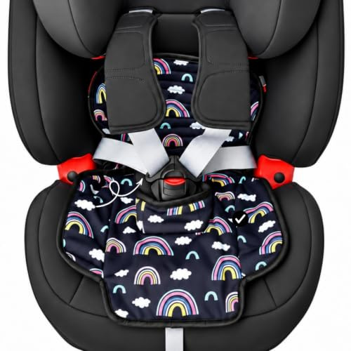 Hygge Sheets® Car Seat Protector for Potty Training | Pushchair Protection from Food and Drinks | No Leaks | Fits Group 1 Toddler Car Seats and Pushchairs | Rainbow
