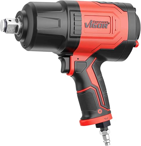 Vigor Schlagschrauber, V6900, 3/4″, Hochleistungs-Doppelhammer-Schlagwerk | Abtrieb 3/4 Zoll (20 mm) Vierkant massiv, Betriebsdruck 6.3 bar, 3500 g, Luftbedarf 290 l/min, Drehzahl max 6100 upm