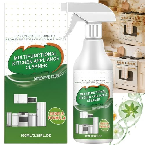 100ML Multifunctional Kitchen Appliance Cleaner,Powerful Kitchen Foam Cleaner Spray,Multi-Purpose Cleaner&Degreaser for Heavy Duty Oven,Heavy Duty Oil Stain Remover,Quick Efficient,Convenient Use