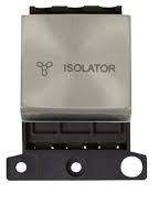 Click Minigrid MD020SC Satin Chrome 10A 3 Pole Fan Isolation Switch Module